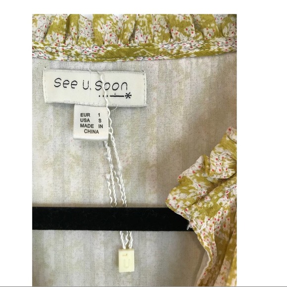 NWOT Anthropologie SEE U SOON pleated floral dress - Picture 9 of 11